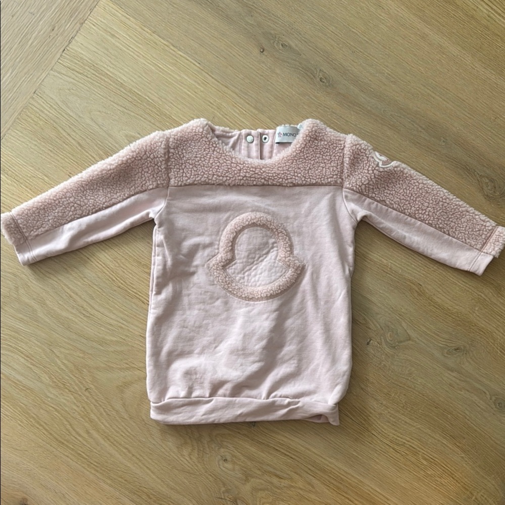Moncler Pink Sweatshirt Cozy Crew- faint stain on the back of the sweater